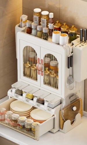 Organisateur pliable en plastique – Pour vaisselle et outils de table